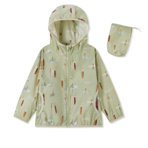 MILKBARN 2/3T Summer Surf Hooded Sun Shield Windbreaker Jacket NWT